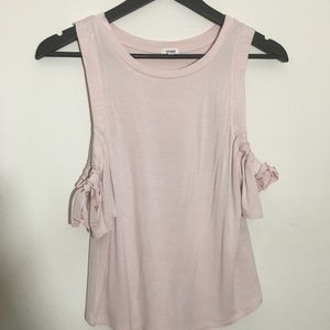 Garage light Pink off the shoulder top
